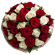 bouquet of red and white roses. Mykolayiv, Mykolaiv Oblast