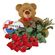 red roses with teddy and chocolates. Mykolayiv, Mykolaiv Oblast