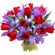 bouquet of tulips and irises. Mykolayiv, Mykolaiv Oblast